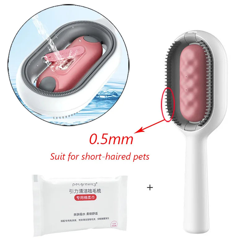 Double-Sided Pet Grooming Brushes with Wipes - Perfect for Cats and Dogs!