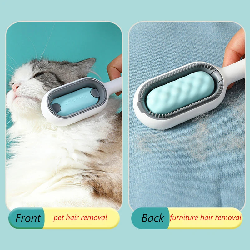 Double-Sided Pet Grooming Brushes with Wipes - Perfect for Cats and Dogs!